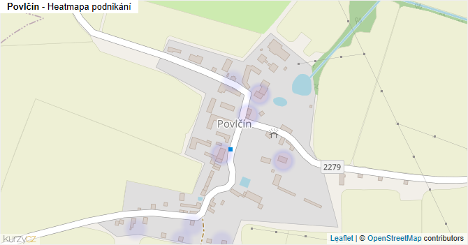 Povlčín - mapa podnikání
