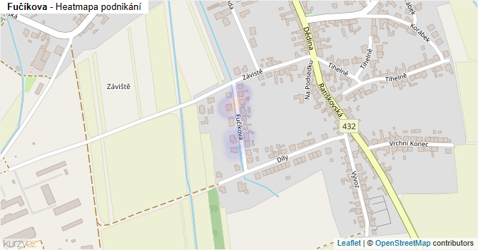 Fučíkova - mapa podnikání
