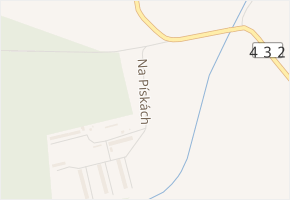 Na Pískách v obci Milotice - mapa ulice