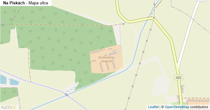 Na Pískách - mapa ulice