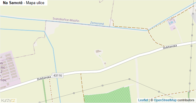 Na Samotě - mapa ulice