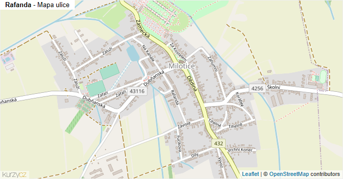 Rafanda - mapa ulice