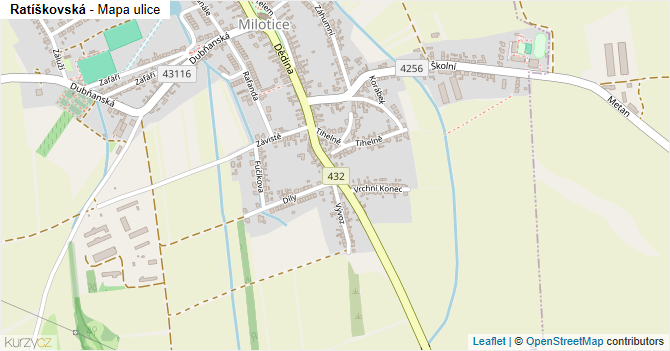 Ratíškovská - mapa ulice