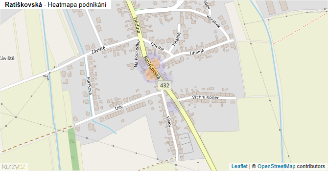 Ratíškovská - mapa podnikání