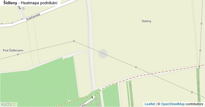 Šidleny - mapa podnikání