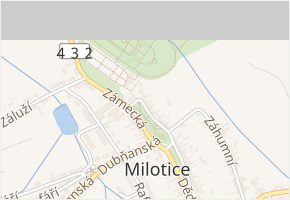 Za Kostelem v obci Milotice - mapa ulice