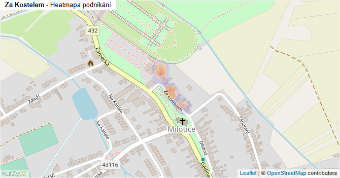 Za Kostelem - mapa podnikání