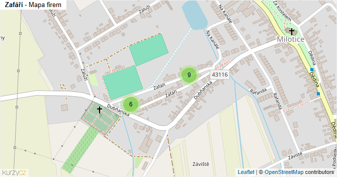 Zafáří - mapa firem