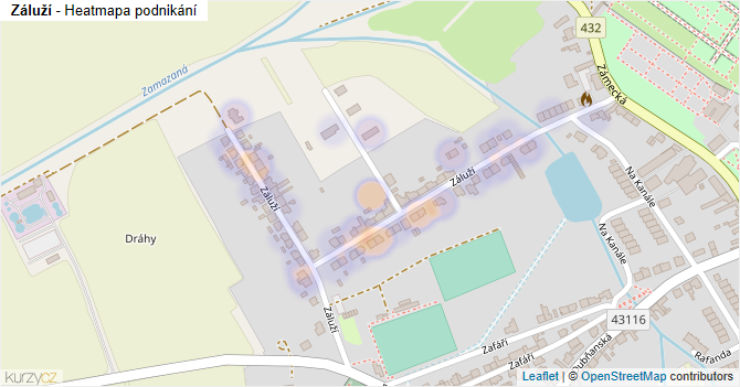 Záluží - mapa podnikání