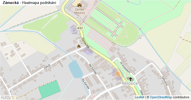 Zámecká - mapa podnikání