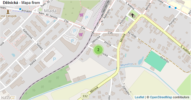 Dělnická - mapa firem
