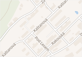 Kaštanová v obci Milovice - mapa ulice