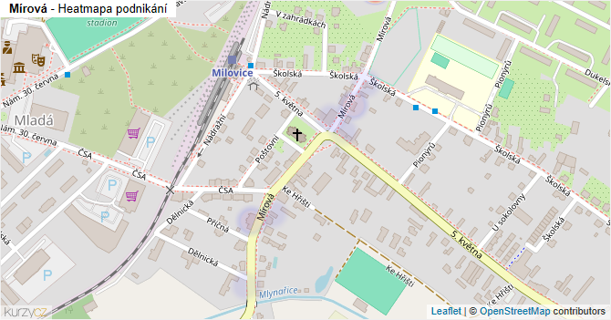 Mírová - mapa podnikání