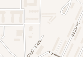 Slepá v obci Milovice - mapa ulice