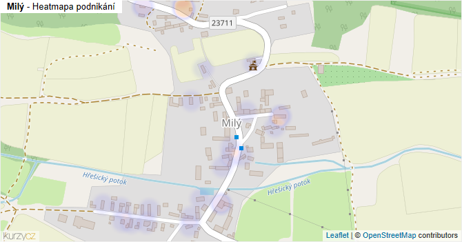 Milý - mapa podnikání