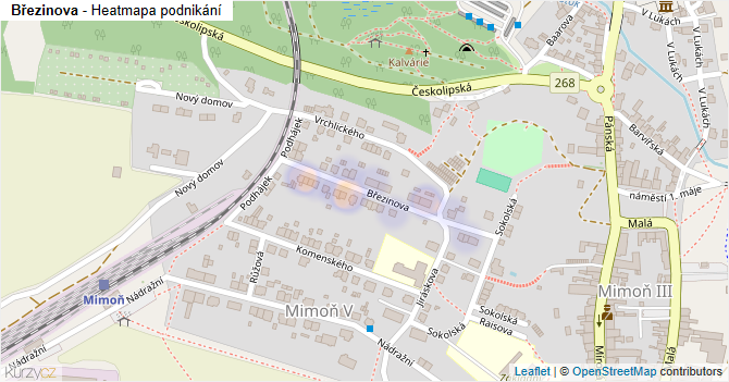 Březinova - mapa podnikání