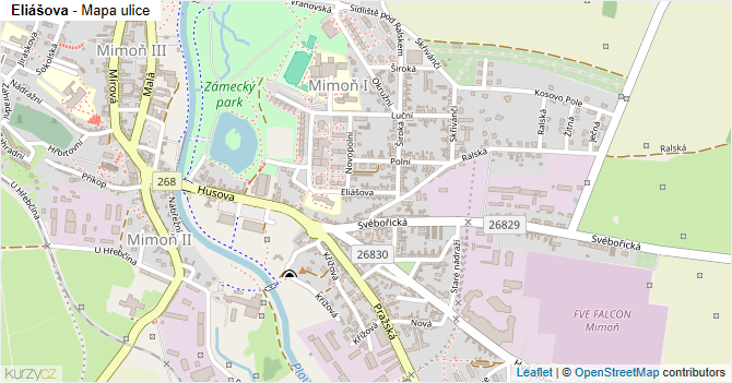 Eliášova - mapa ulice