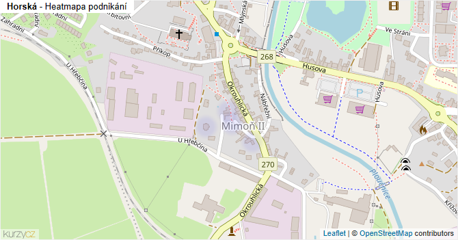 Horská - mapa podnikání