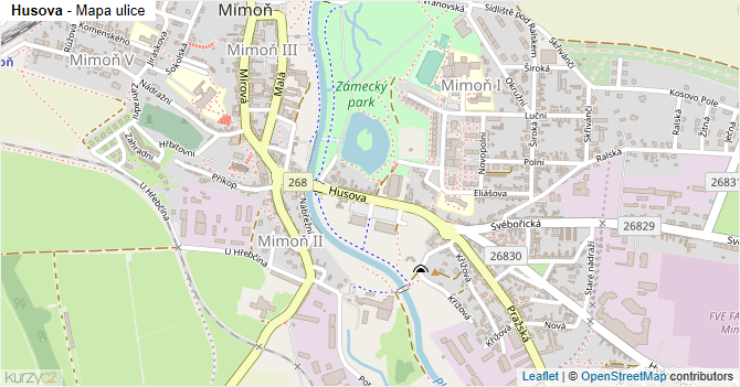 Husova - mapa ulice