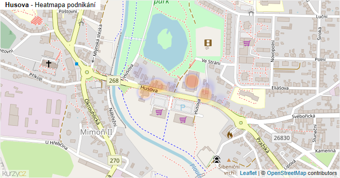 Husova - mapa podnikání