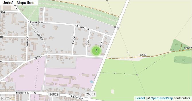 Ječná - mapa firem
