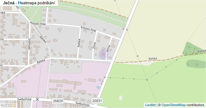 Ječná - mapa podnikání