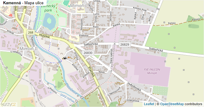 Kamenná - mapa ulice