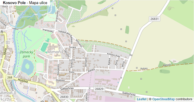 Kosovo Pole - mapa ulice