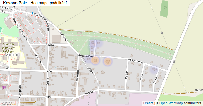 Kosovo Pole - mapa podnikání