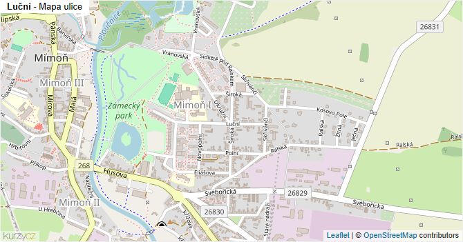Luční - mapa ulice