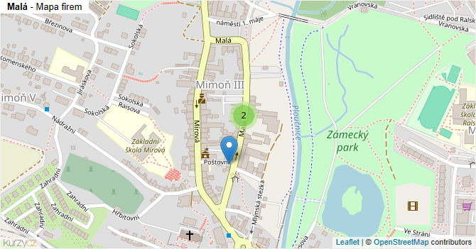Malá - mapa firem
