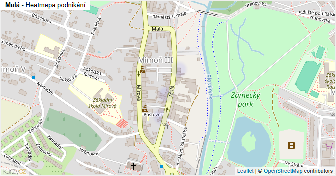 Malá - mapa podnikání