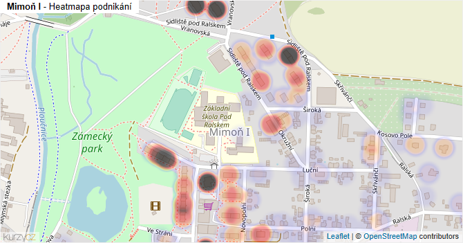 Mimoň I - mapa podnikání