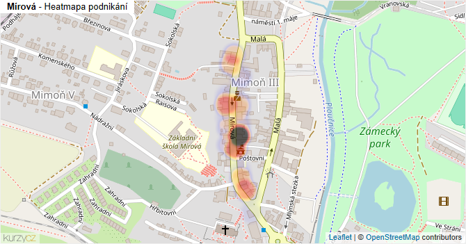Mírová - mapa podnikání