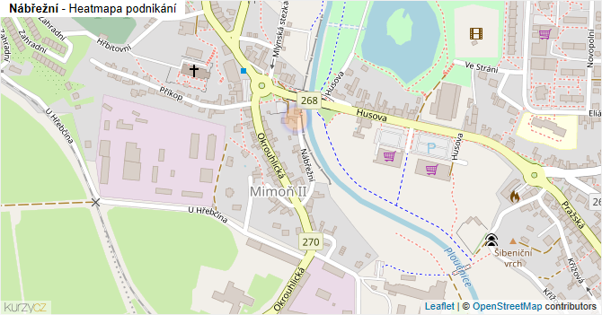 Nábřežní - mapa podnikání