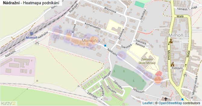 Nádražní - mapa podnikání