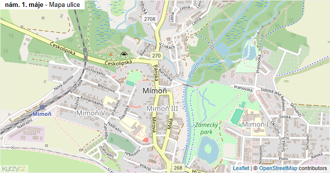 nám. 1. máje - mapa ulice