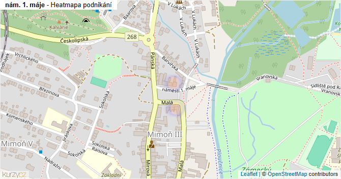 nám. 1. máje - mapa podnikání