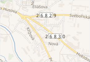 náměstí J. Fučíka v obci Mimoň - mapa ulice