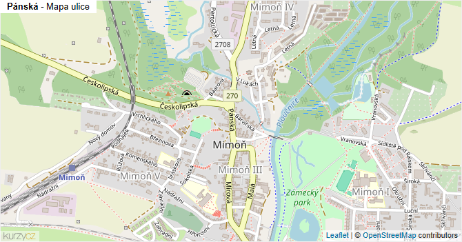 Pánská - mapa ulice