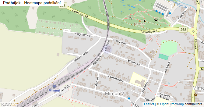 Podhájek - mapa podnikání