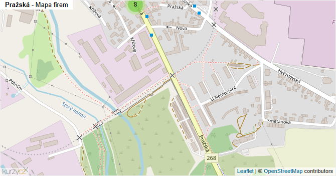 Pražská - mapa firem