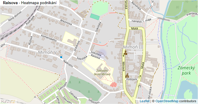 Raisova - mapa podnikání