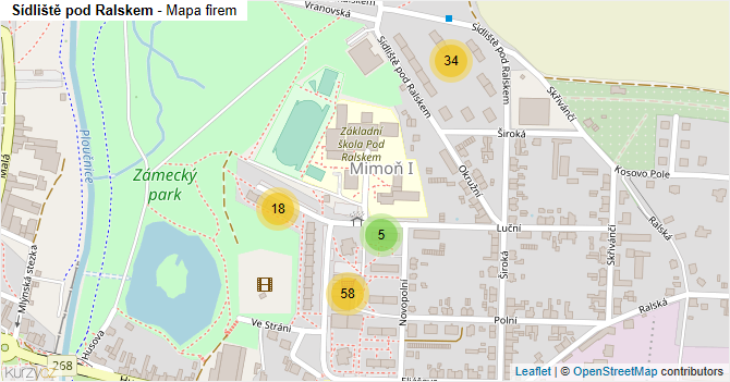 Sídliště pod Ralskem - mapa firem