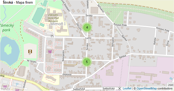 Široká - mapa firem
