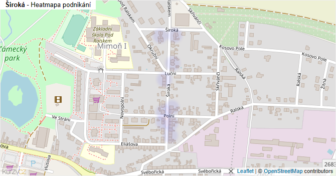 Široká - mapa podnikání