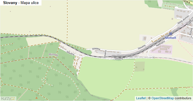 Slovany - mapa ulice
