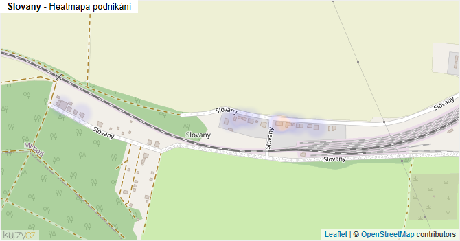 Slovany - mapa podnikání