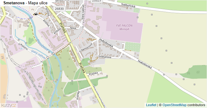 Smetanova - mapa ulice