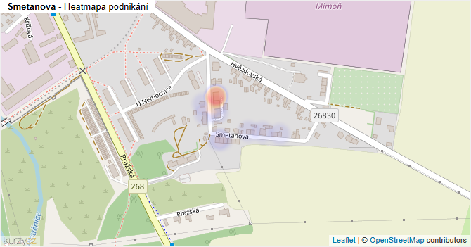 Smetanova - mapa podnikání